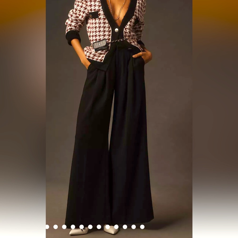 Maeve wide leg black trouser - Size 0